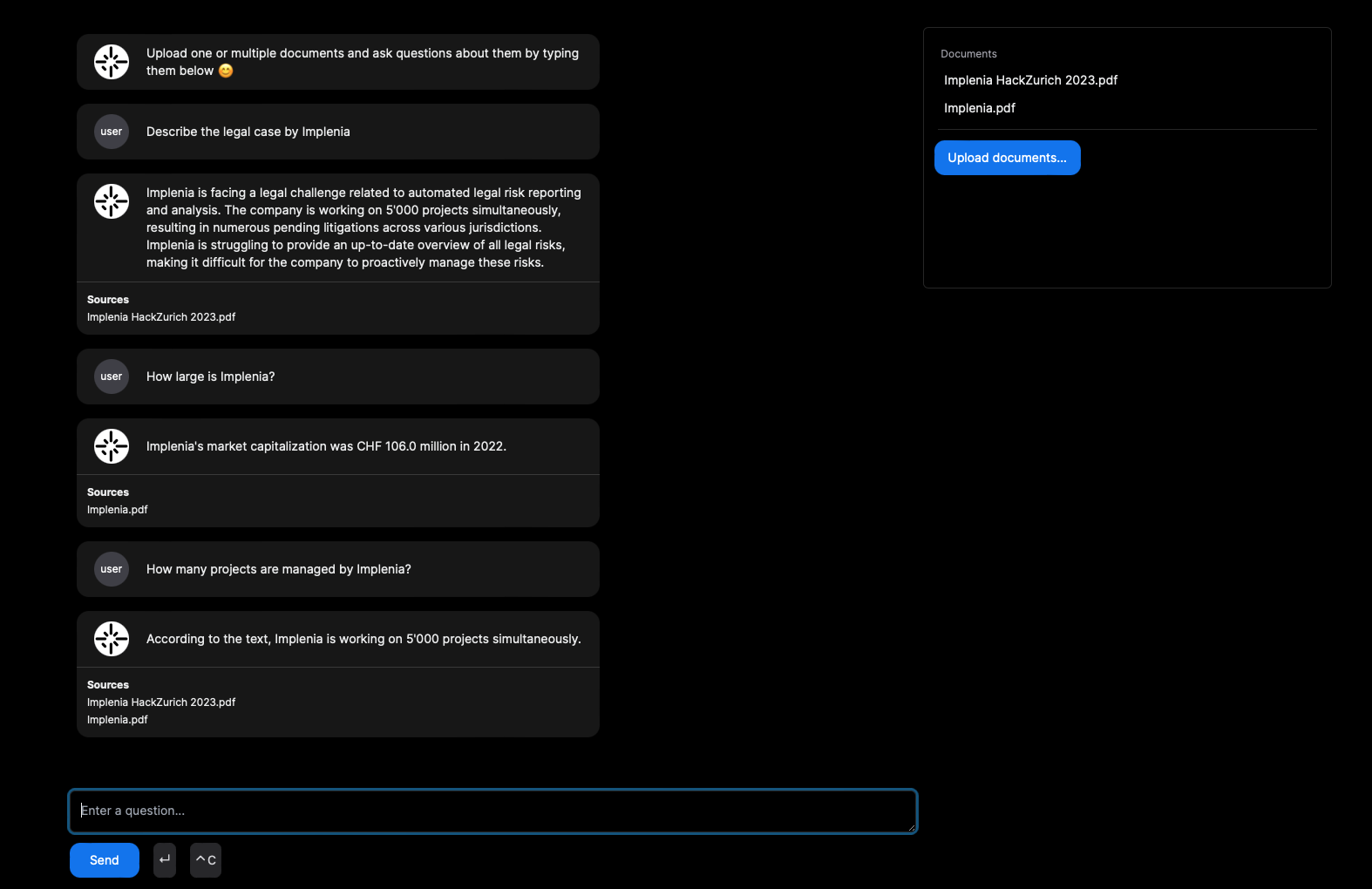 QA: Konversation mit Dokumenten Alera